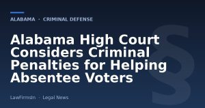 Alabama High Court Considers Criminal Penalties for Helping Absentee Voters