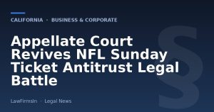 Appellate Court Revives NFL Sunday Ticket Antitrust Legal Battle