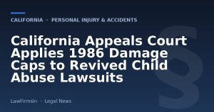 California Appeals Court Applies 1986 Damage Caps to Revived Child Abuse Lawsuits