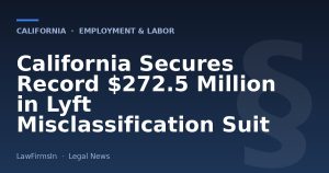 California Secures Record $272.5 Million in Lyft Misclassification Suit