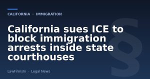 California sues ICE to block immigration arrests inside state courthouses