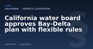 California water board approves Bay-Delta plan with flexible rules