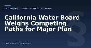 California Water Board Weighs Competing Paths for Major Plan