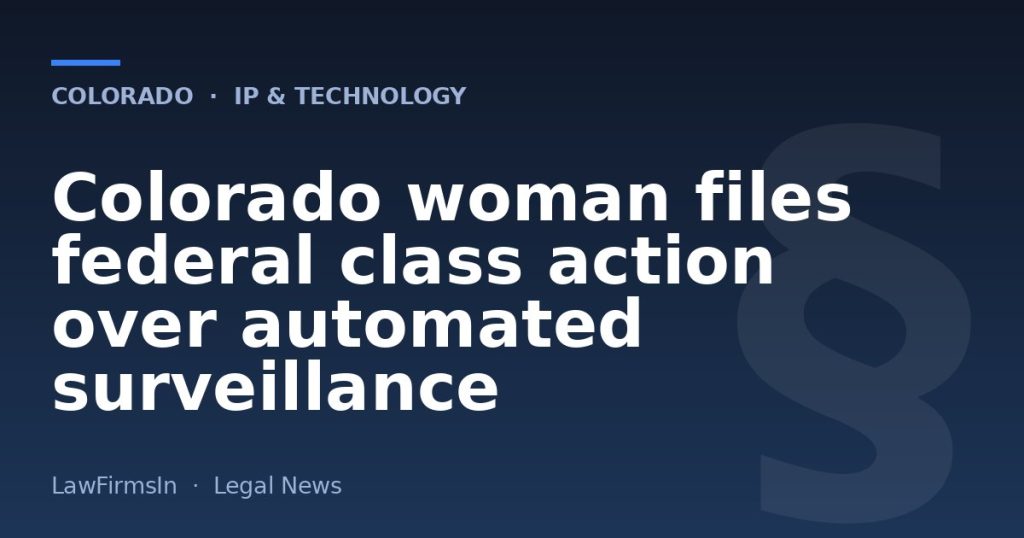 Colorado woman files federal class action over automated surveillance