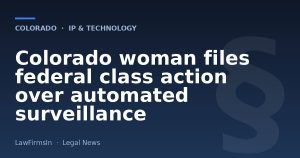 Colorado woman files federal class action over automated surveillance
