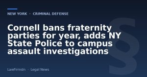 Cornell bans fraternity parties for year, adds NY State Police to campus assault investigations