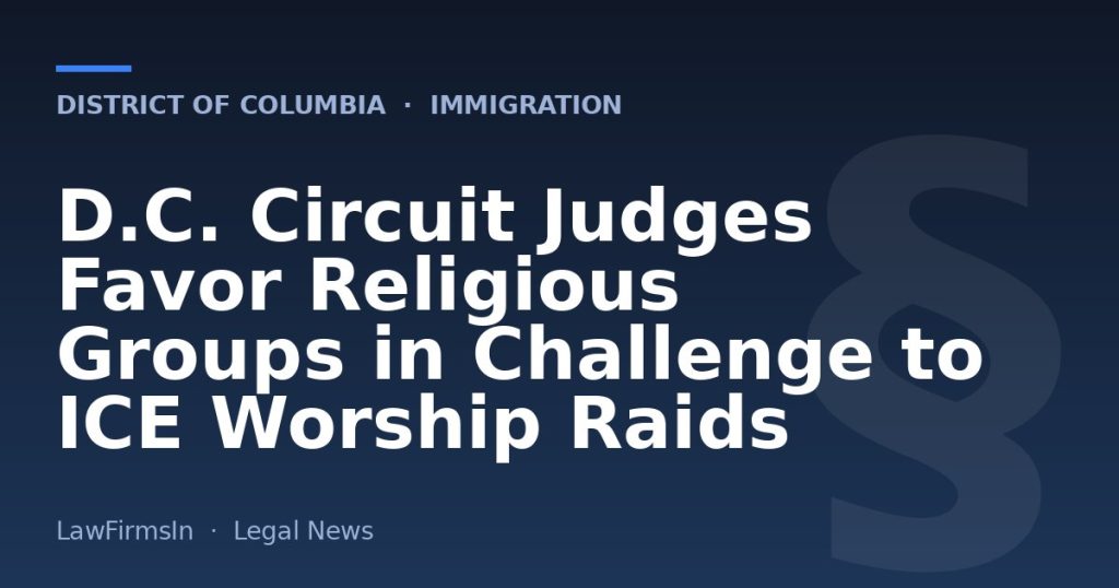 D.C. Circuit Judges Favor Religious Groups in Challenge to ICE Worship Raids