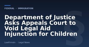 Department of Justice Asks Appeals Court to Void Legal Aid Injunction for Children