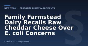 Family Farmstead Dairy Recalls Raw Cheddar Cheese Over E. coli Concerns