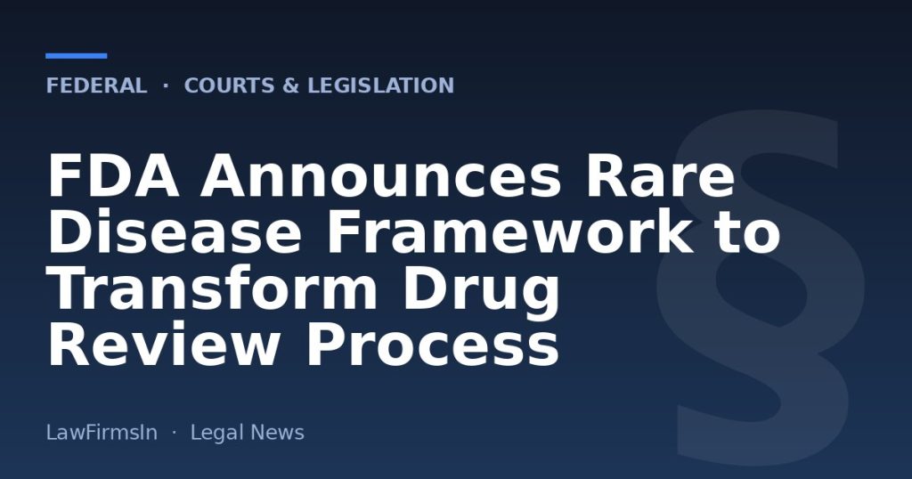FDA Announces Rare Disease Framework to Transform Drug Review Process