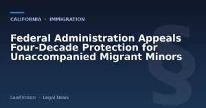 Federal Administration Appeals Four-Decade Protection for Unaccompanied Migrant Minors
