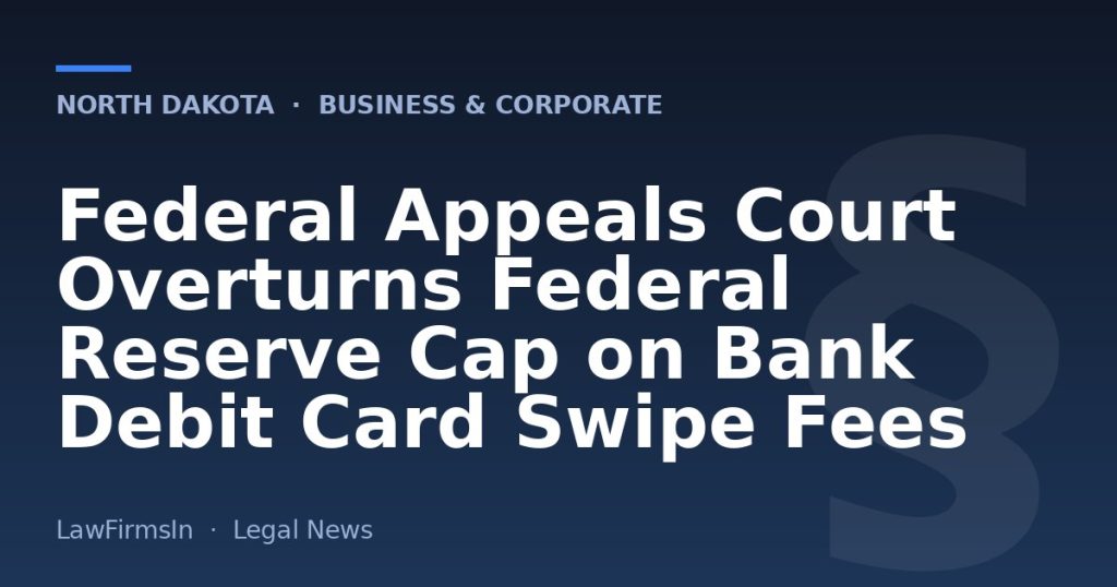 Federal Appeals Court Overturns Federal Reserve Cap on Bank Debit Card Swipe Fees
