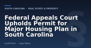Federal Appeals Court Upholds Permit for Major Housing Plan in South Carolina
