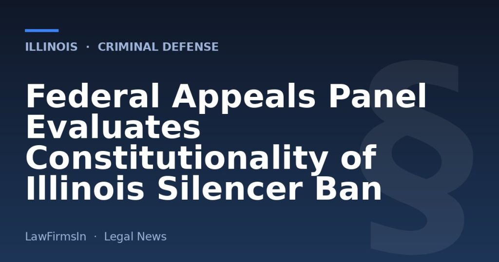 Federal Appeals Panel Evaluates Constitutionality of Illinois Silencer Ban