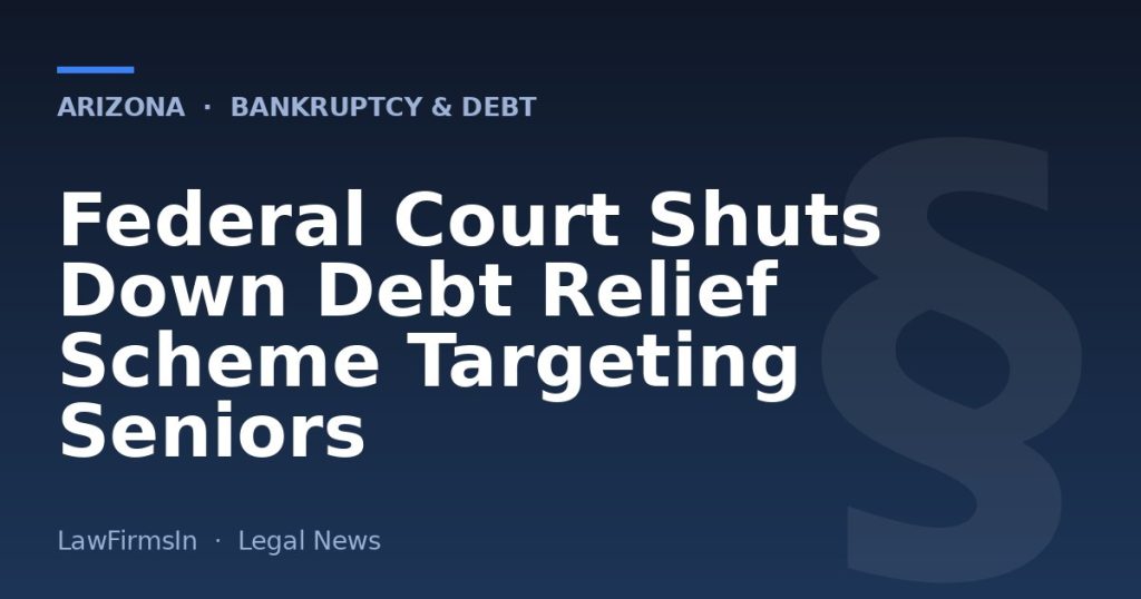 Federal Court Shuts Down Debt Relief Scheme Targeting Seniors