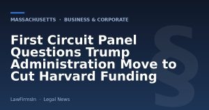 First Circuit Panel Questions Trump Administration Move to Cut Harvard Funding