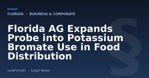 Florida AG Expands Probe into Potassium Bromate Use in Food Distribution