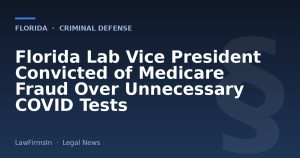 Florida Lab Vice President Convicted of Medicare Fraud Over Unnecessary COVID Tests