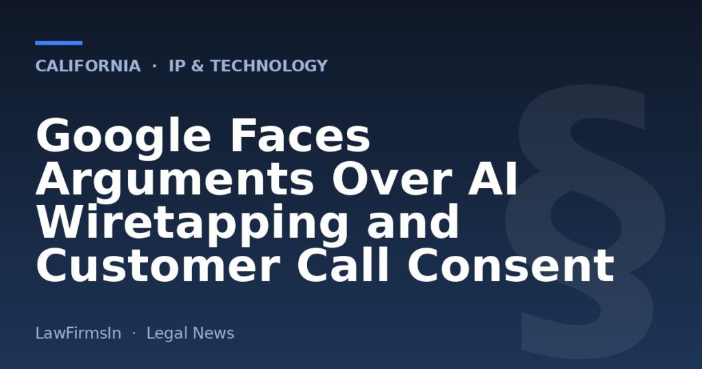 Google Faces Arguments Over AI Wiretapping and Customer Call Consent