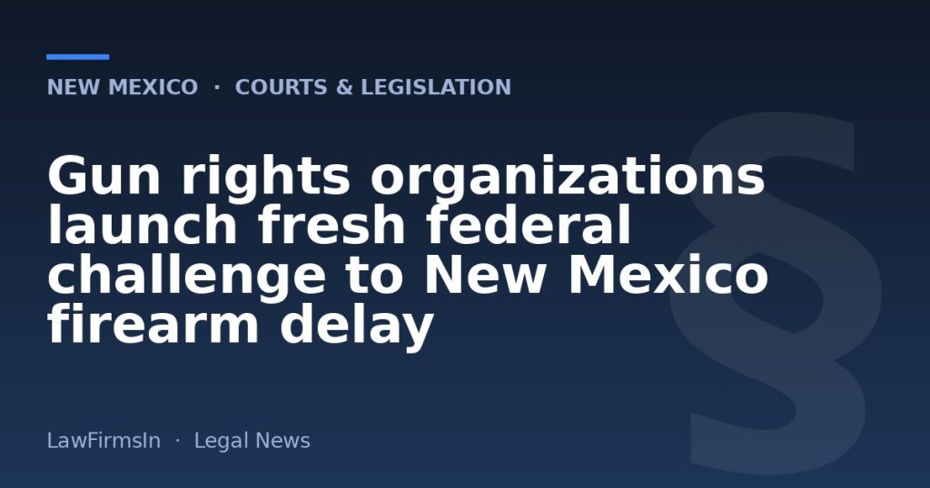 Gun rights organizations launch fresh federal challenge to New Mexico firearm delay