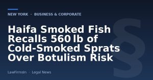 Haifa Smoked Fish Recalls 560 lb of Cold‑Smoked Sprats Over Botulism Risk