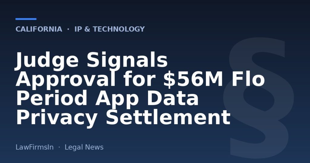 Judge Signals Approval for $56M Flo Period App Data Privacy Settlement