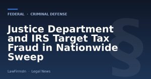 Justice Department and IRS Target Tax Fraud in Nationwide Sweep