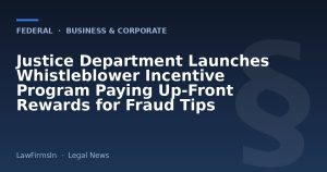Justice Department Launches Whistleblower Incentive Program Paying Up‑Front Rewards for Fraud Tips