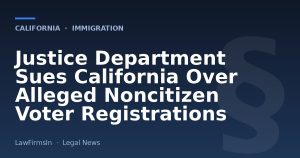 Justice Department Sues California Over Alleged Noncitizen Voter Registrations