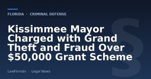 Kissimmee Mayor Charged with Grand Theft and Fraud Over $50,000 Grant Scheme