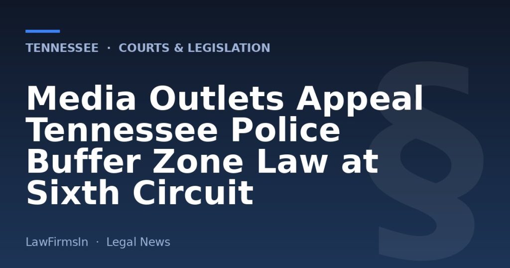 Media Outlets Appeal Tennessee Police Buffer Zone Law at Sixth Circuit