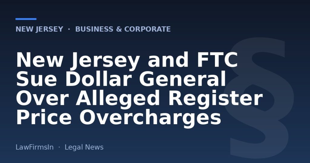 New Jersey and FTC Sue Dollar General Over Alleged Register Price Overcharges