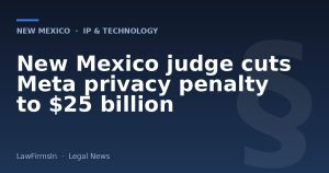 New Mexico judge cuts Meta privacy penalty to $25 billion