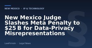 New Mexico Judge Slashes Meta Penalty to $25 B for Data‑Privacy Misrepresentations