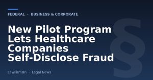 New Pilot Program Lets Healthcare Companies Self-Disclose Fraud