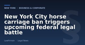 New York City horse carriage ban triggers upcoming federal legal battle