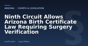 Ninth Circuit Allows Arizona Birth Certificate Law Requiring Surgery Verification