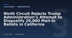 Ninth Circuit Rejects Trump Administration’s Attempt to Disqualify 20,000 Mail‑in Ballots in California