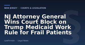 NJ Attorney General Wins Court Block on Trump Medicaid Work Rule for Frail Patients