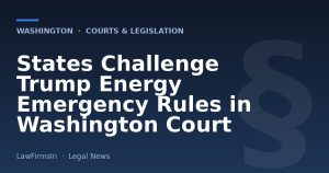 States Challenge Trump Energy Emergency Rules in Washington Court