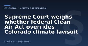 Supreme Court weighs whether federal Clean Air Act overrides Colorado climate lawsuit