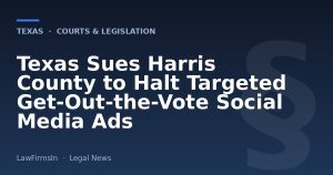 Texas Sues Harris County to Halt Targeted Get-Out-the-Vote Social Media Ads