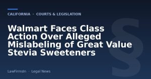 Walmart Faces Class Action Over Alleged Mislabeling of Great Value Stevia Sweeteners